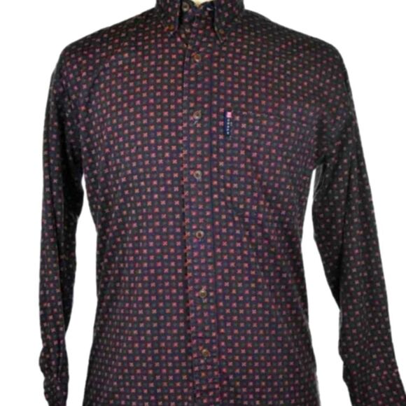 Chaps Ralph Lauren XL Navy Blue Logo Longsleeves Button Up Men's Shirt - Picture 1 of 9